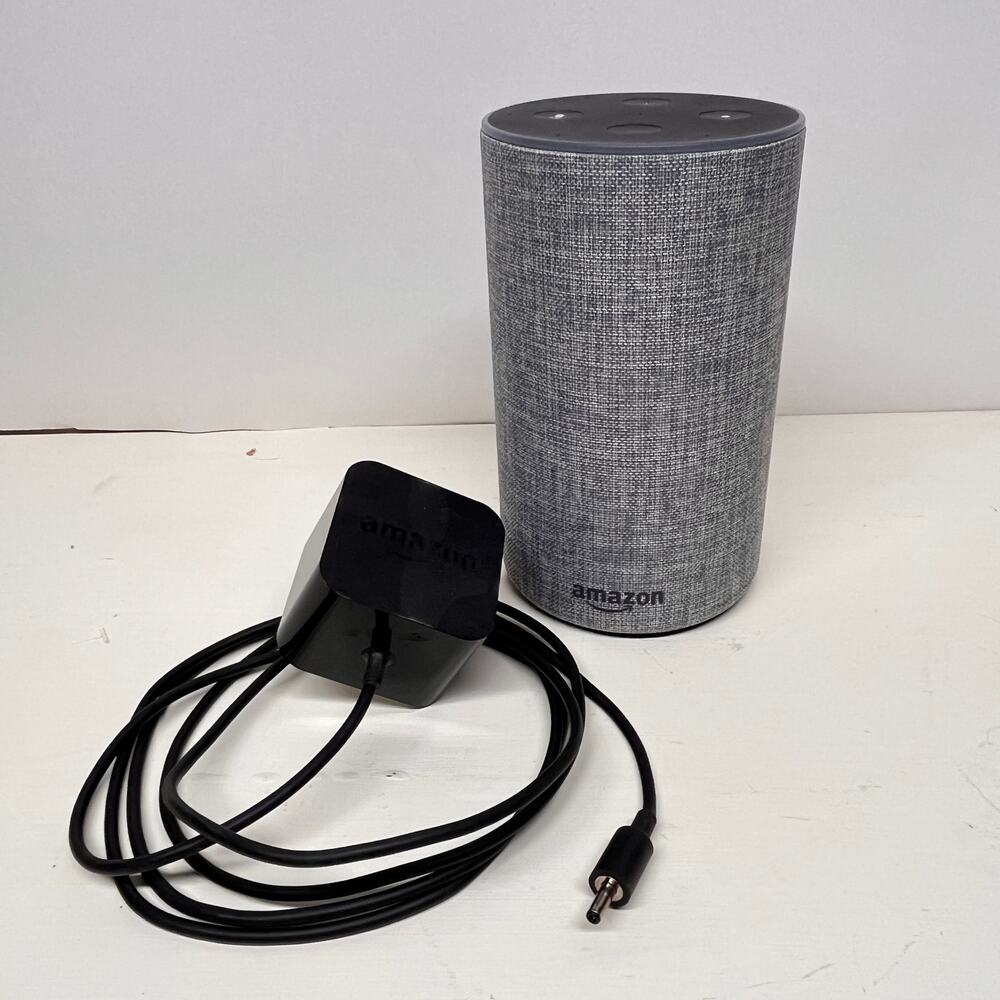 Amazon Echo 2nd Generation Smart Speaker Heather Gray Fabric